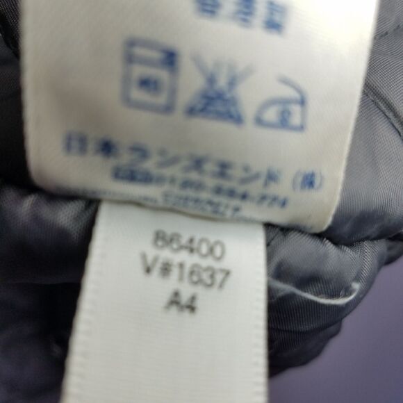 Lands' End Red Nylon Hooded Fleece Lined Squall Parka Ski Winter Coat L 14-16 - Picture 11 of 12